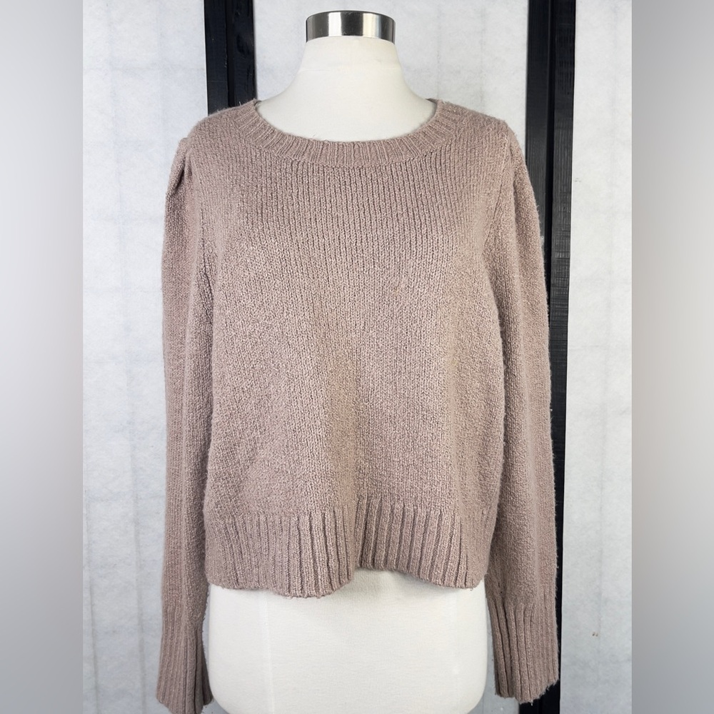 Anthropologie Dusty Pink Crew Neck Sweater